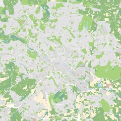 City map illustration of Leeds, England