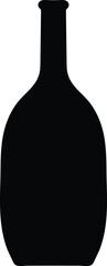 Black silhouette of a wine bottle