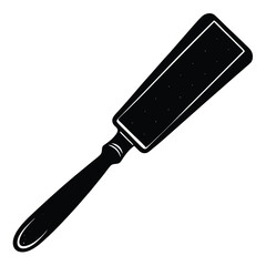 Isolated Black Vector dough scraper WIith White Background