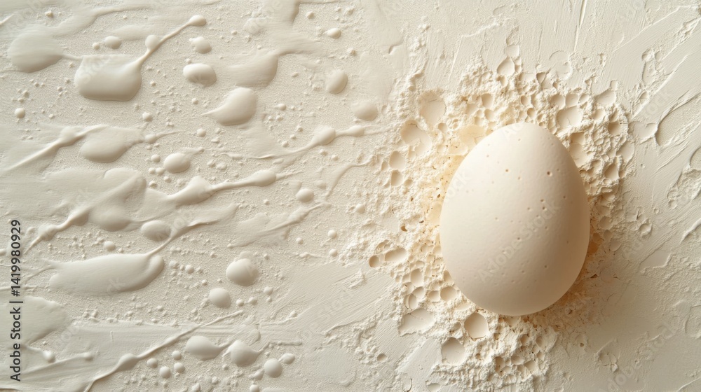 Poster abstract background with soft ecru tones dotted design and eggshell paper texture