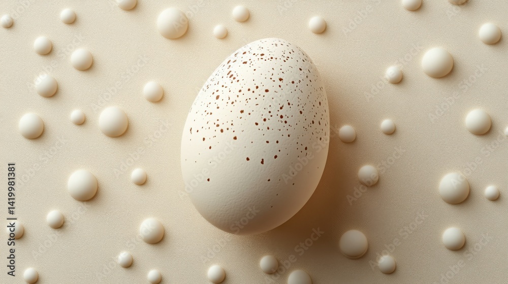 Poster abstract background with soft ecru tones dotted design and eggshell paper texture