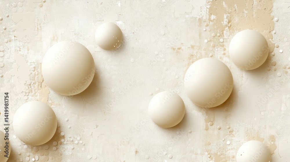 Poster abstract background with soft ecru tones dotted design and eggshell paper texture