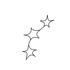 Set of vector elements Simple star and sparkle illustration