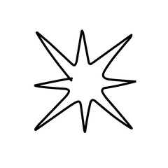 Obraz premium Set of vector elements Simple star and sparkle illustration