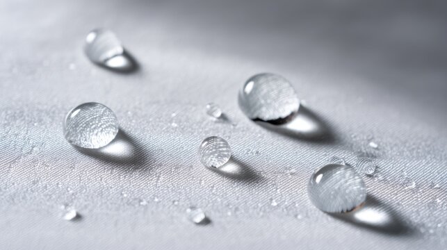 Water Drop on Fabric Surface