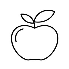 apple outline icon on white background