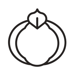 orange outline icon on white background