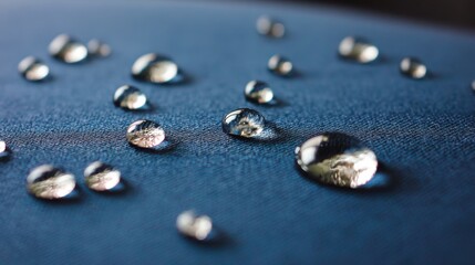 Water Drop on Blue Surface