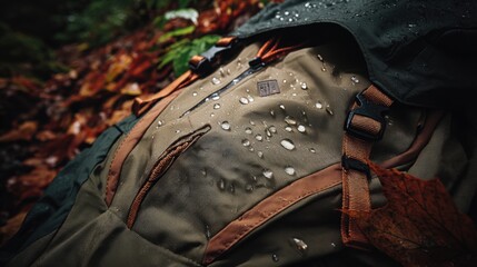 Waterproof Backpack Outdoors on Forest Floor