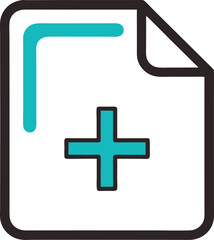 Obraz premium Medical Folder Line Icon - Pixel Perfect - Editable Stroke - UI, UX Vector Icons.