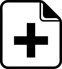 Obraz premium Medical Folder Line Icon - Pixel Perfect - Editable Stroke - UI, UX Vector Icons.