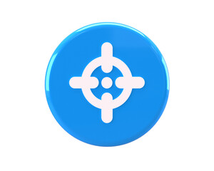 Target Aim 3D Icon for Business Goal and Marketing Strategy Focus