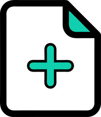 Obraz premium Medical Folder Line Icon - Pixel Perfect - Editable Stroke - UI, UX Vector Icons.