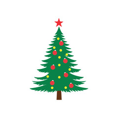 Fototapeta premium christmas tree vector illustration