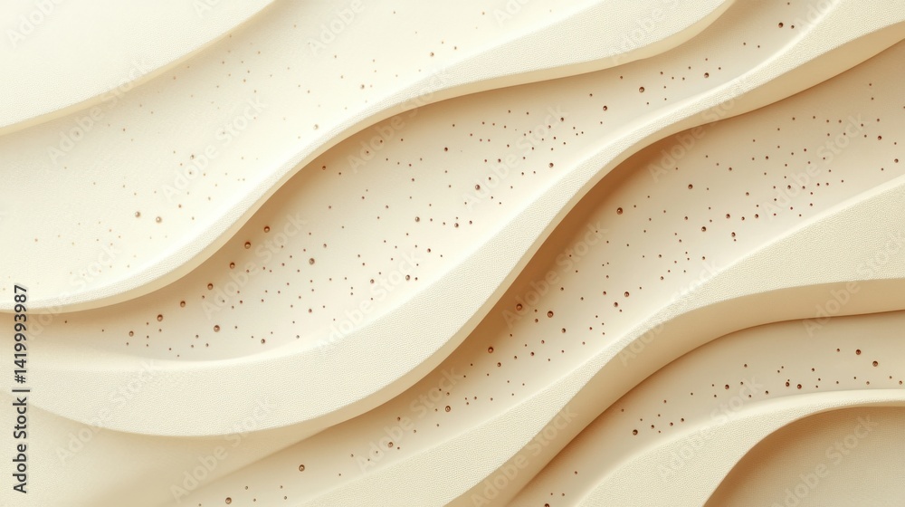 Poster abstract background with soft ecru tones dotted design and eggshell paper texture