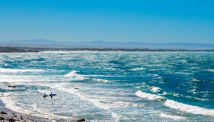 Heading out into the breakers off St Francis Bay.