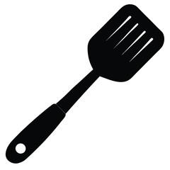 Kitchen Spatula Silhouette Vector – Cooking Tool and Utensil Illustration Set
