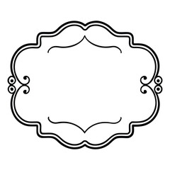 silhouette trendy vintage whimsical borders for on white background