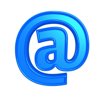 At Sign 3D Icon PSD &ndash; Realistic Email, Contact & Social Media Mention Symbol
