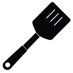 Kitchen Spatula Silhouette Vector – Cooking Tool and Utensil Illustration Set