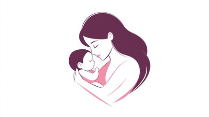 Mother and Baby Embrace, Heart Shape