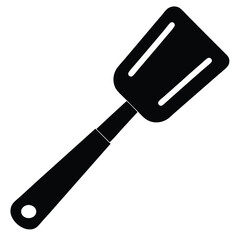 Kitchen Spatula Silhouette Vector – Cooking Tool and Utensil Illustration Set