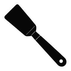 Kitchen Spatula Silhouette Vector – Cooking Tool and Utensil Illustration Set