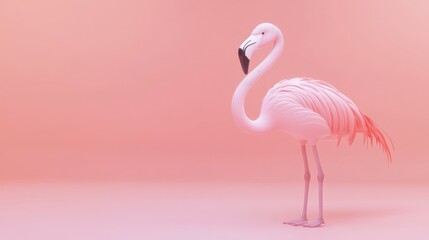 Fototapeta premium pink flamingo on the water