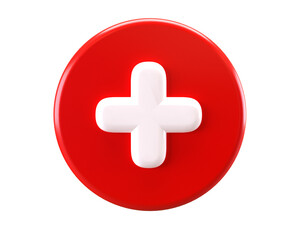 Medical plus care icon 3d hospital sign 