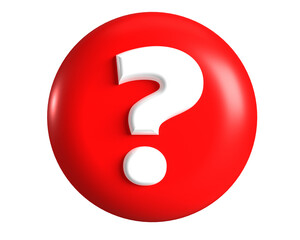 question mark web button ask 3d icon 