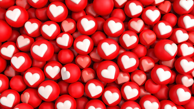 Fototapeta Romantic Heart Desktop Wallpaper Background for Your Computer Screen, Love Theme