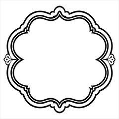 silhouette trendy vintage whimsical borders for on white background