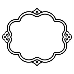 silhouette trendy vintage whimsical borders for on white background