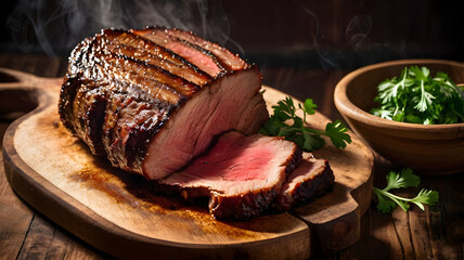 Slow Cooked Barbecue Brisket with Caramelized Crust 