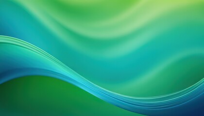 Obraz premium Modern green and blue color wave flowing design background