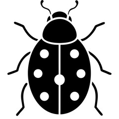 creative details Ladybug icon vector illustration 