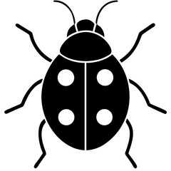 creative details Ladybug icon vector illustration 