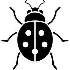 creative details Ladybug icon vector illustration 