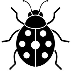 creative details Ladybug icon vector illustration 