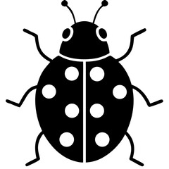 creative details Ladybug icon vector illustration 