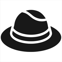  silhouette hat on white background