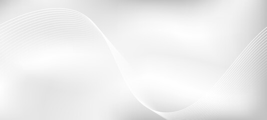 Fototapeta premium Modern abstract background with soft white gradients and flowing curved lines. perfect for minimalistic, corporate, or professional presentations and web designs.