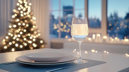 Festive Christmas dinner scene