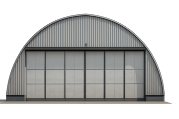 Simple Hangar Cutout Art for Stylized Design Projects