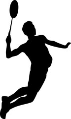Badminton Player Silhouette