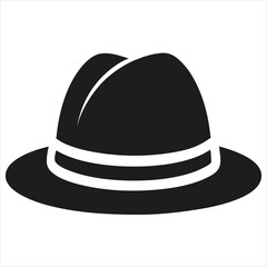  silhouette hat on white background