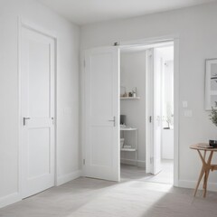 empty room with door, interior of a room, interior of a room with a door