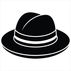  silhouette hat on white background