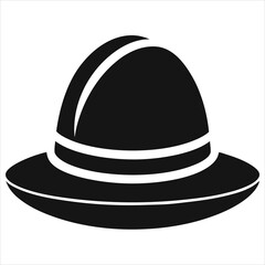 silhouette hat on white background