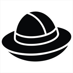  silhouette hat on white background